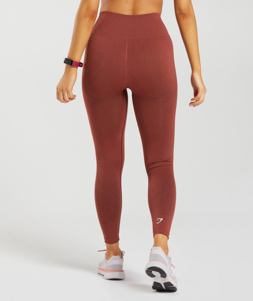 Women's Gymshark Vital Seamless 2.0 Leggings Brown | CA 0D5NA8